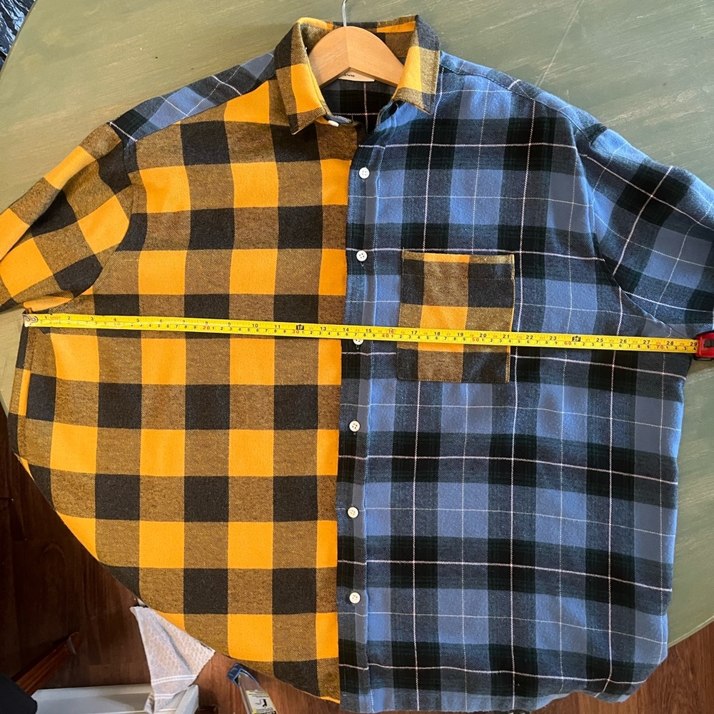 ASOS Color Block Plaid Shirt - Picture 3 of 5